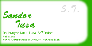sandor tusa business card
